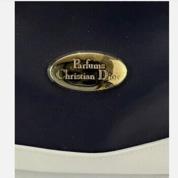 NWT Christian Dior Parfums Makeup/Cosmetic Bag Blue & White - Picture 4 of 5